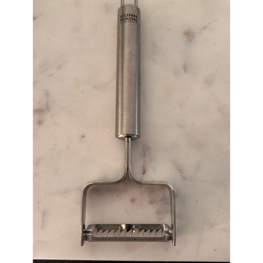 Kuhn Rikon Swiss Design Stainless Steel Julienne Peeler Serrated Blade Silver